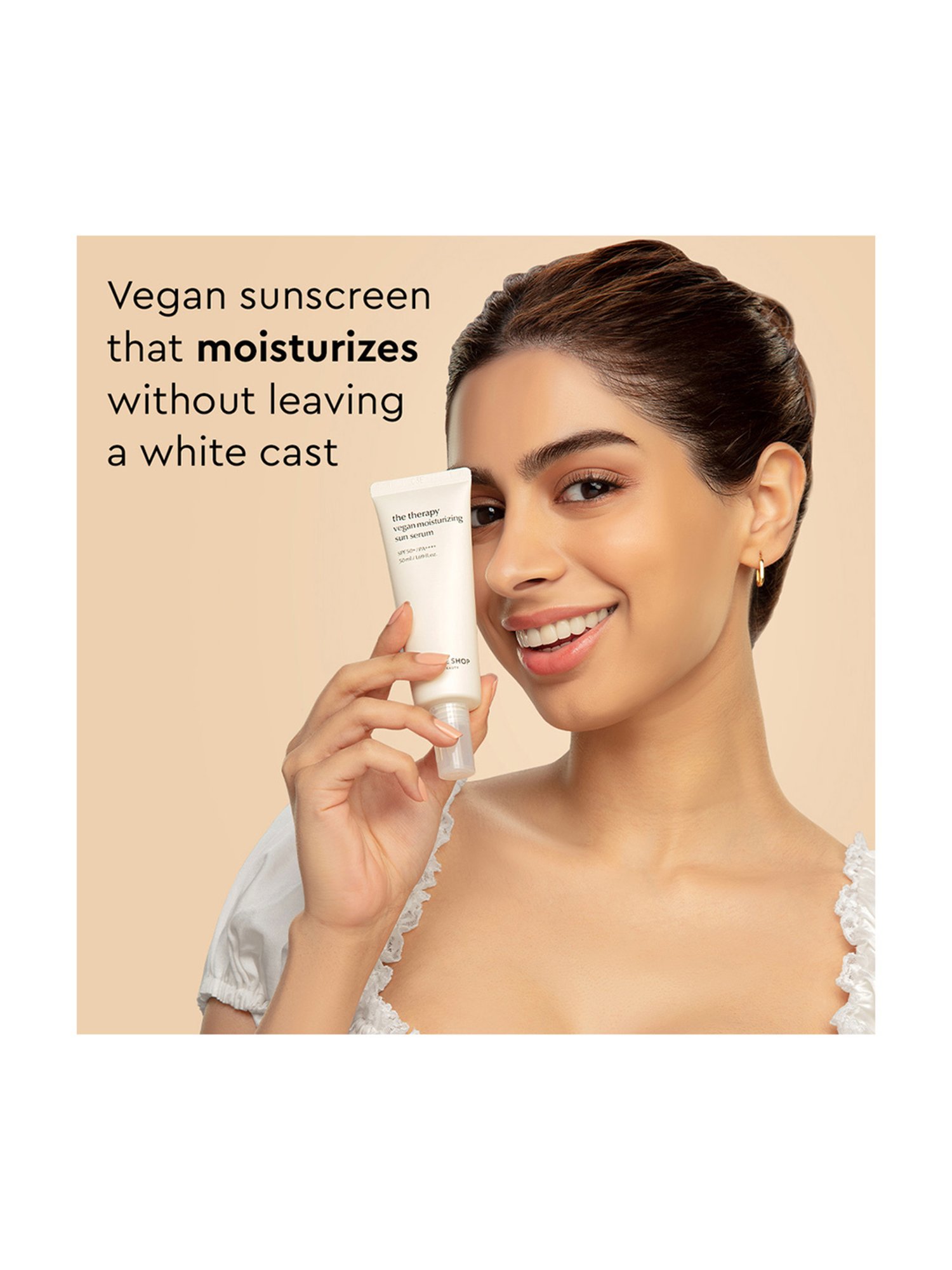 The Face Shop Therapy Vegan Moisturizing Serum Sunscreen with SPF 50 - 50 ml
