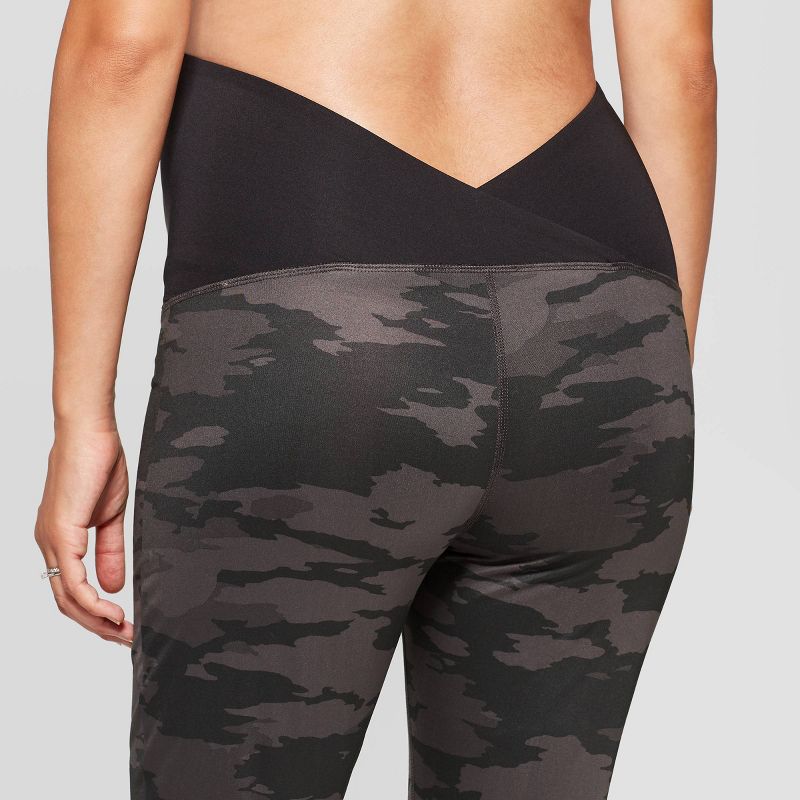 Maternity Crossover Panel® Active Bootcut Pants - Isabel Maternity™ by Ingrid & Isabel® Black XXL