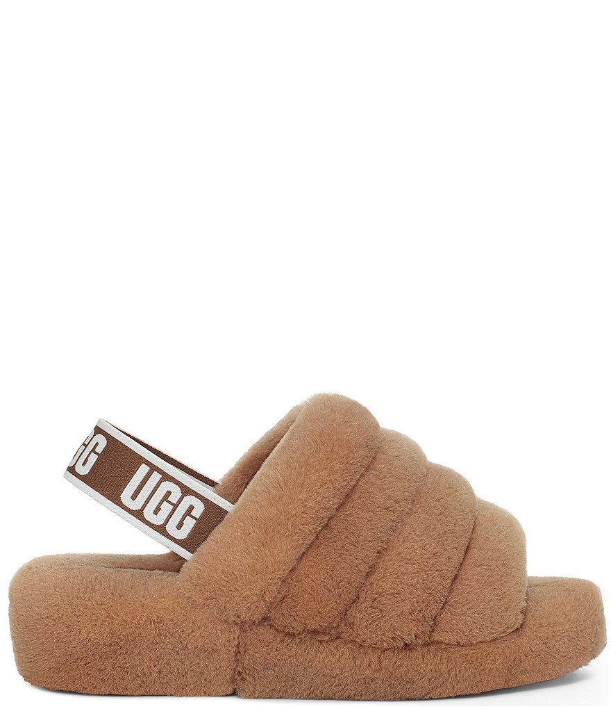 UGG&reg; Logo Fluff Yeah Fur Slides