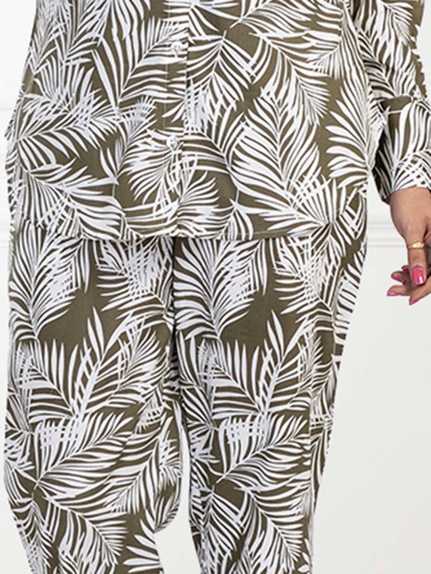 Nino Bambino Olive Printed Shirt With Pants