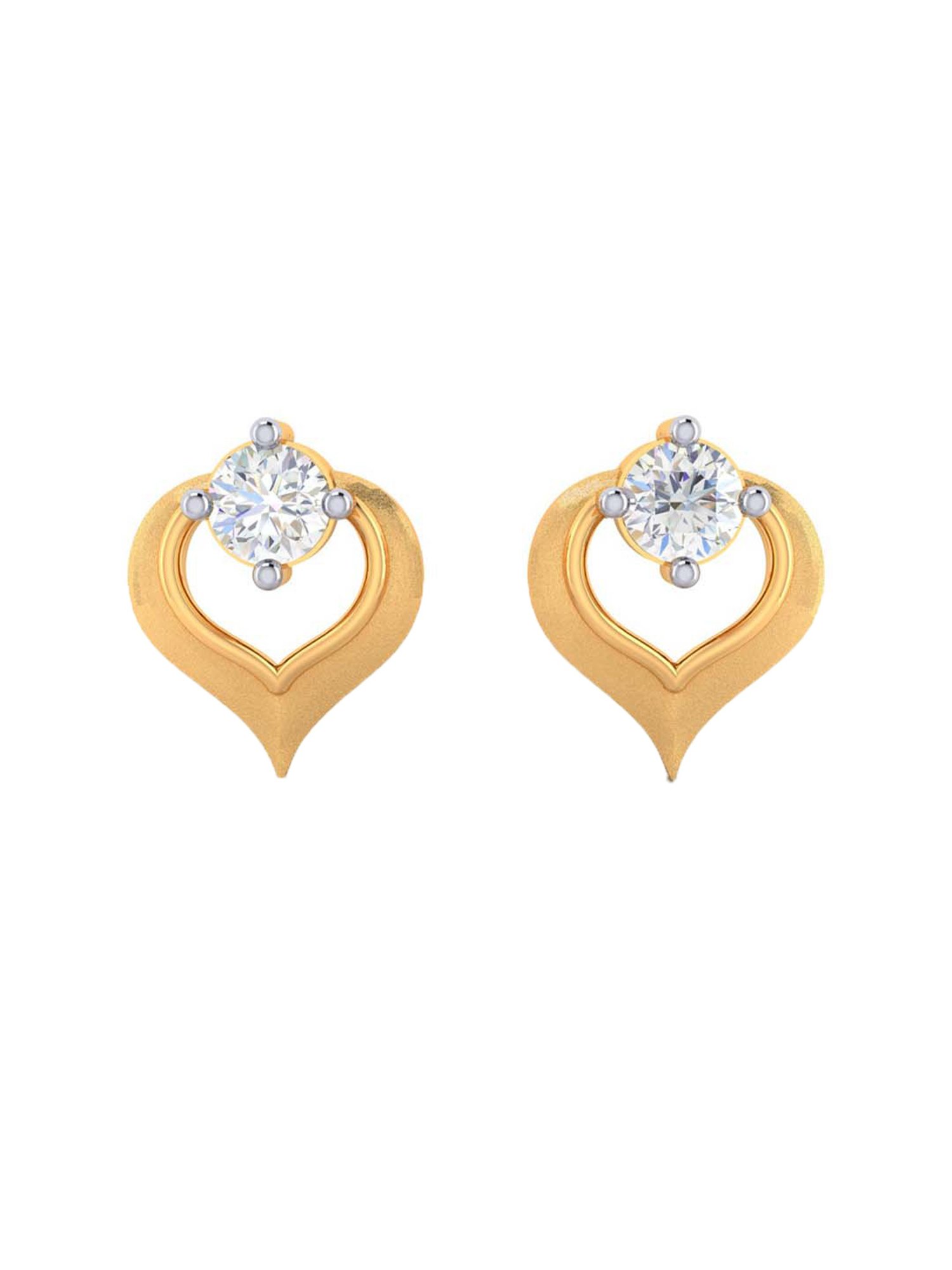 P.C. Chandra Jewellers 18 kt Gold & Diamond Earrings