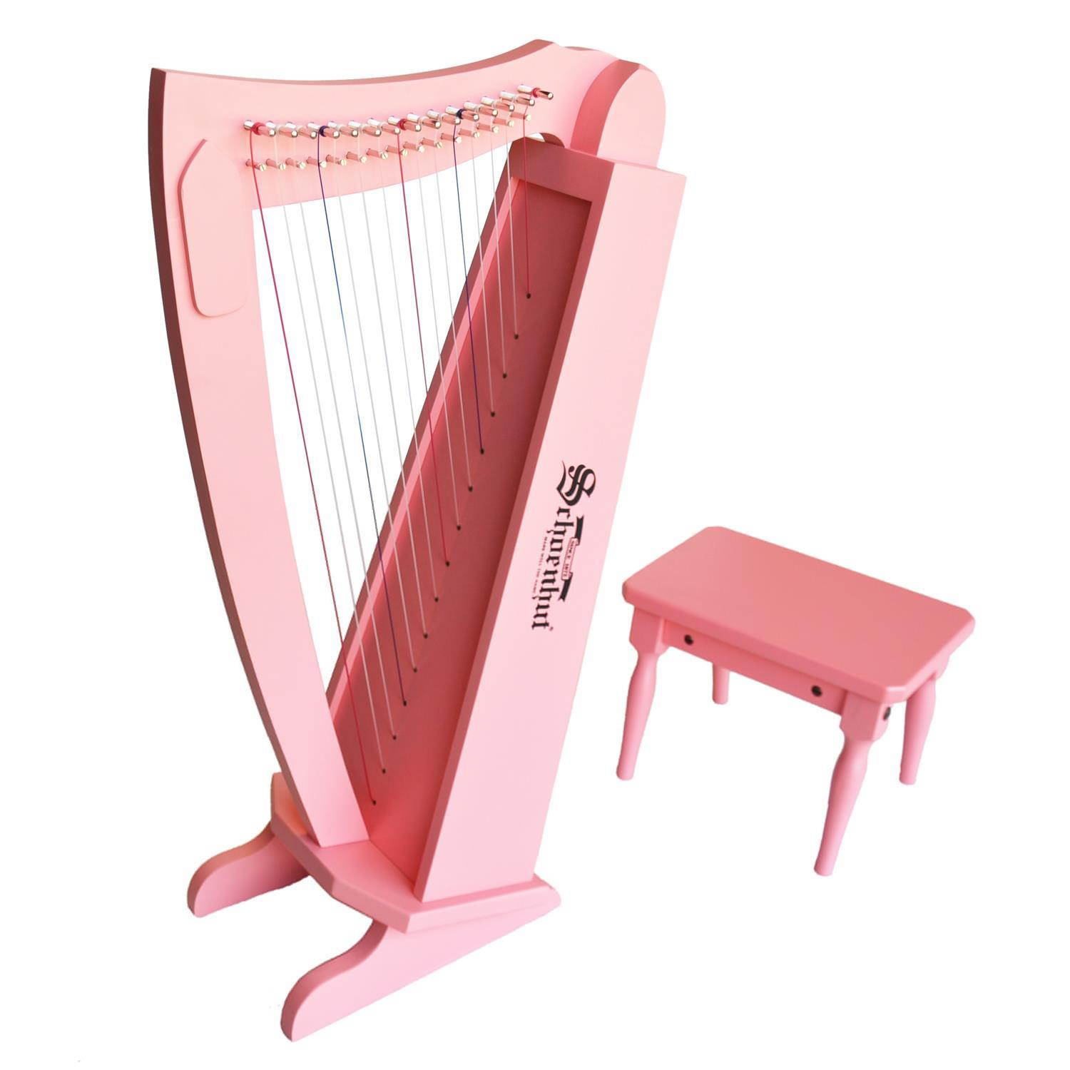 Schoenhut 15 String Harp w/ bench