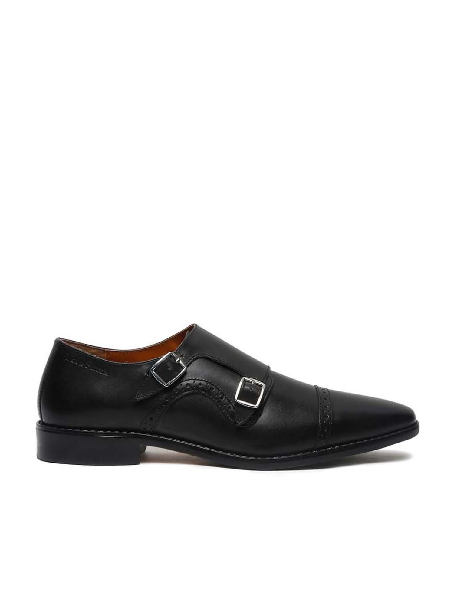 Louis Stitch Men's Black Monk Shoes