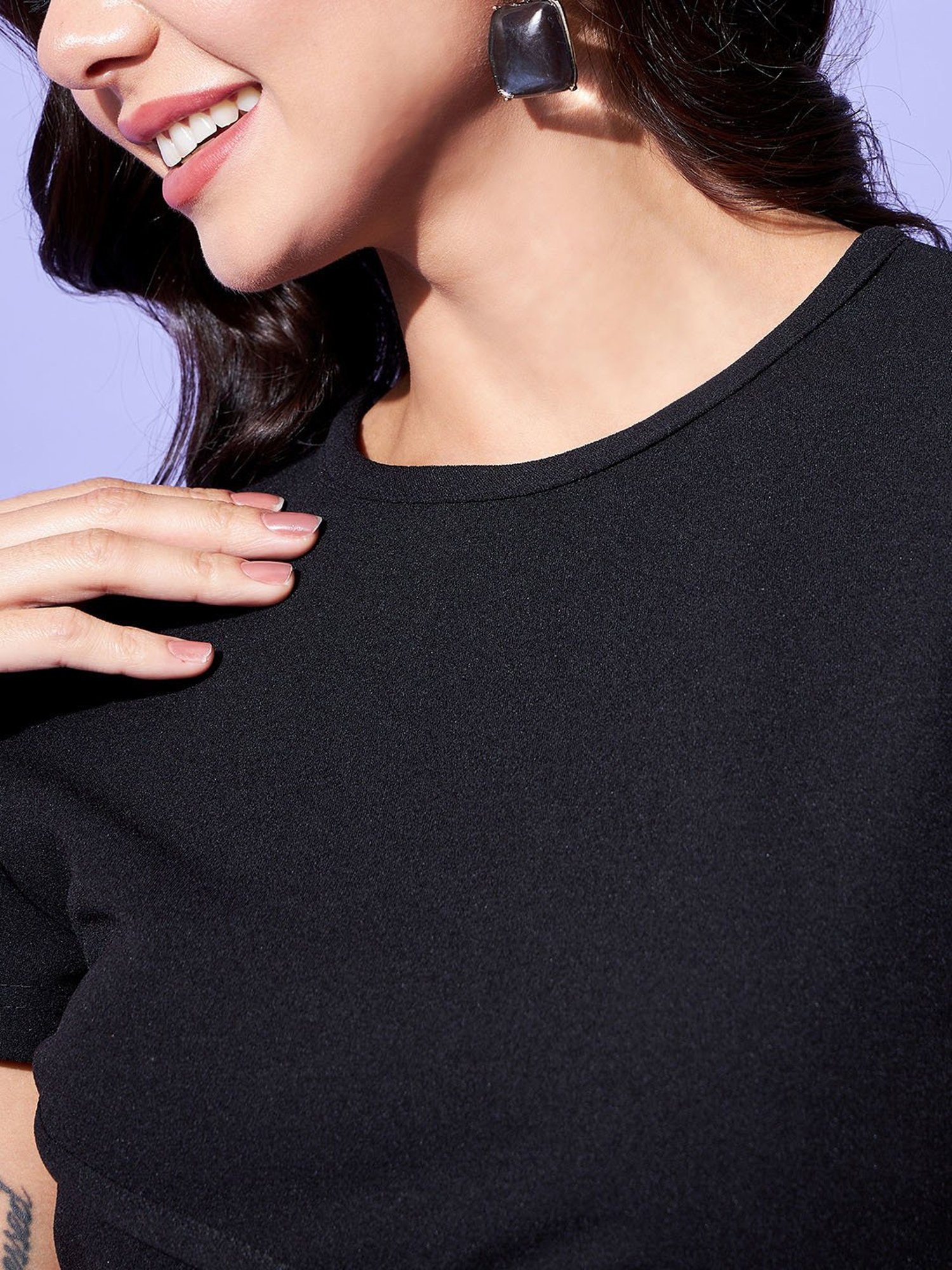 StyleStone Black Crop Top