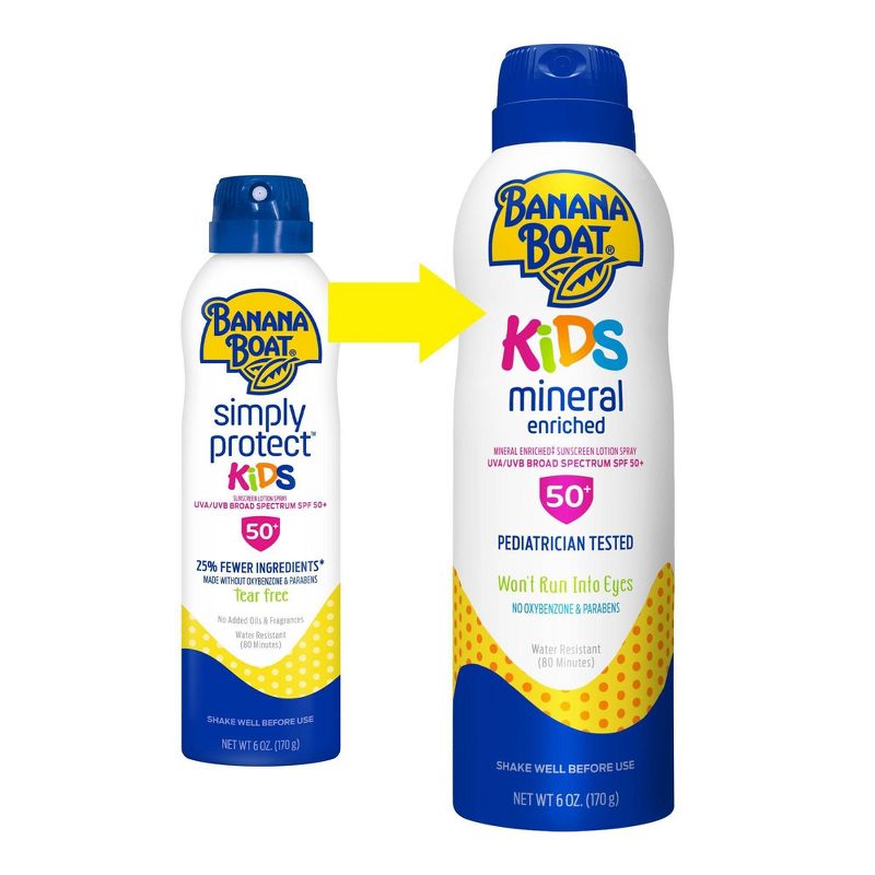 Banana Boat Kids Mineral Enriched Sunscreen Spray - SPF 50 - 6oz