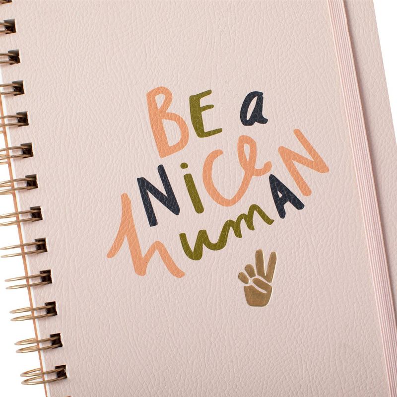 Lined Spiral Journal College Ruled Be a Nice Human - Fringe