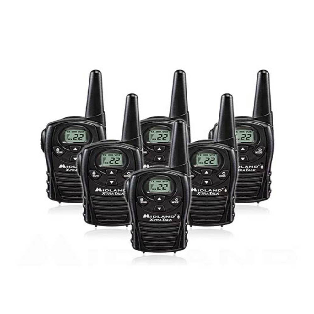 Midland LXT118VP Xtra Talk, 22 Channels 2-Way Radio with Channel Scan, 6 Pack