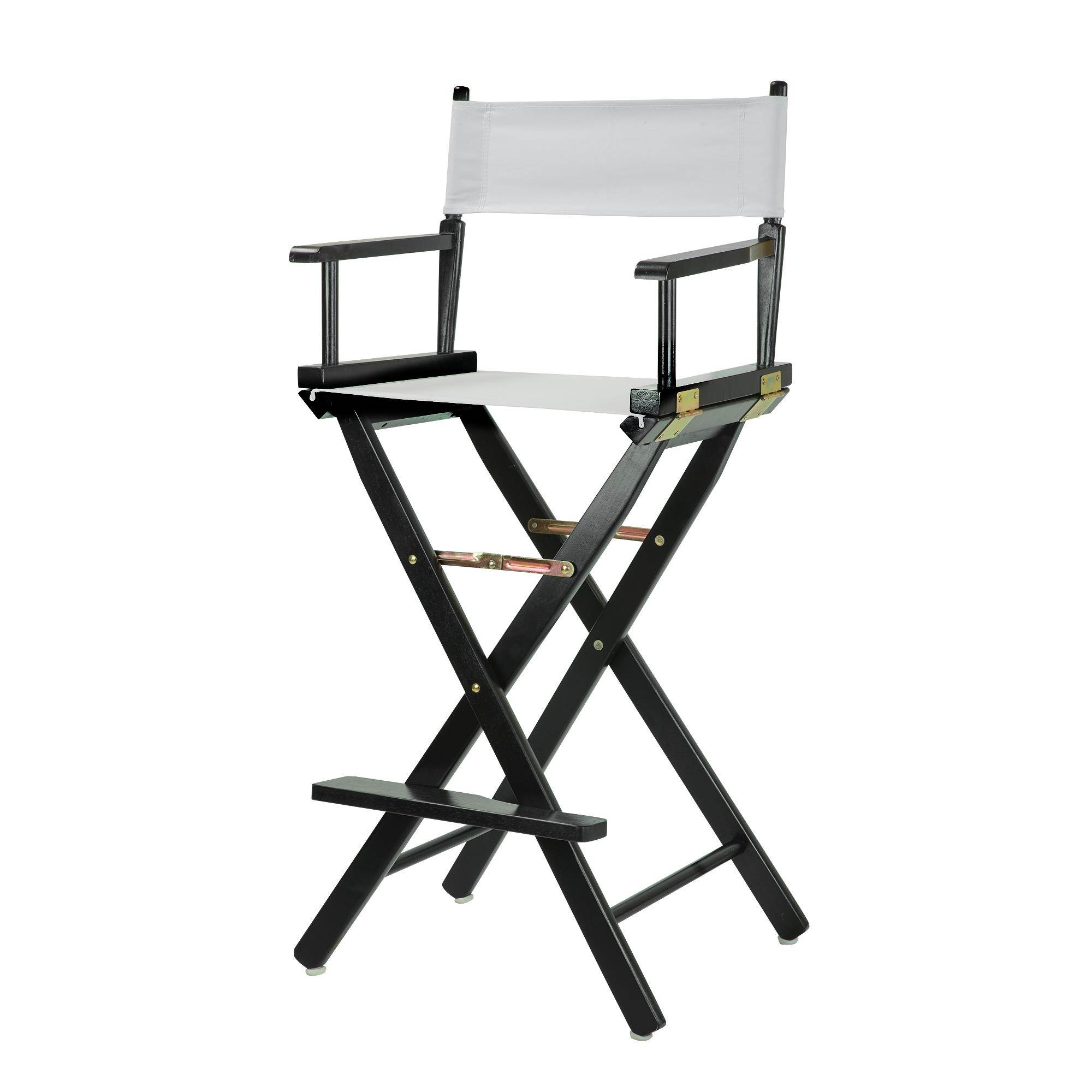 Casual Home 230-02-021-29 30 in. Directors Chair Black Frame with White Canvas
