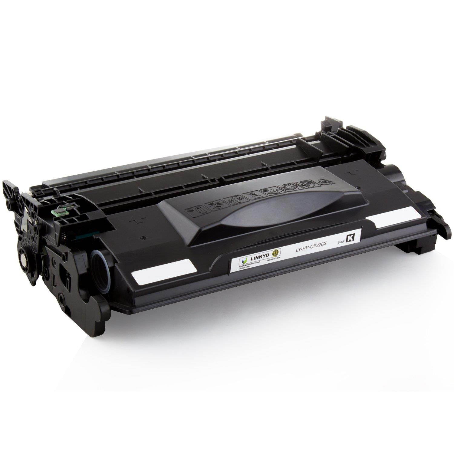 LINKYO Compatible Toner Cartridge Replacement for HP 26X CF226X (Black, High Yield)