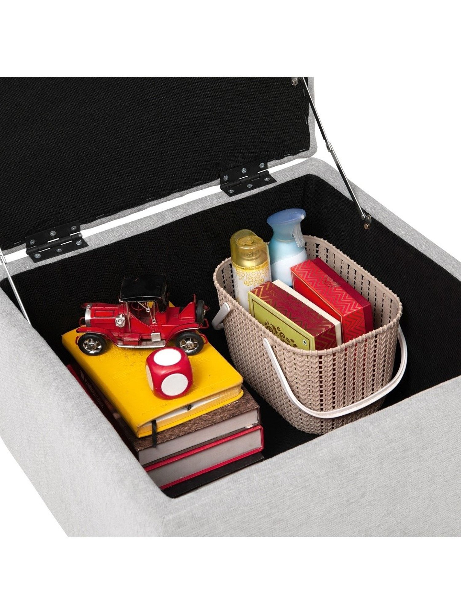 Duroflex Zivo Plus Grey Solid Wood Ottoman