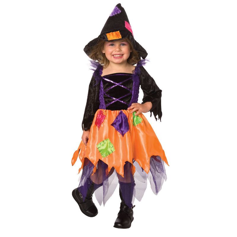 Toddler Patchwork Witch Halloween Costume 1-2T