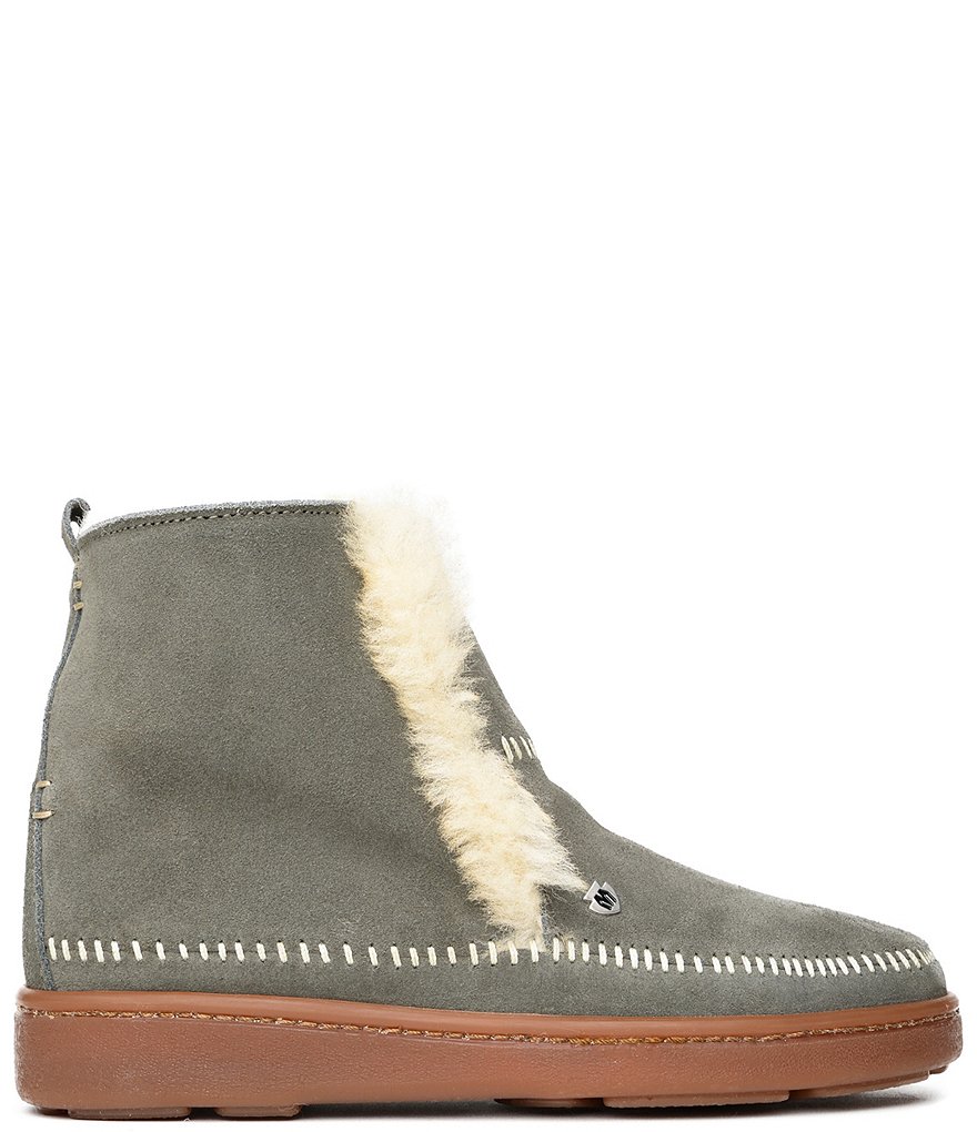 Minnetonka Jade Suede Sheepskin Booties