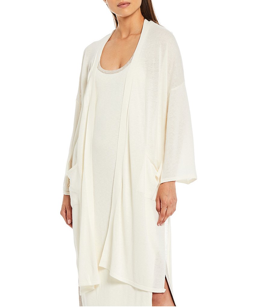 Splendid Knit Zip Up Drawstring Hoodie