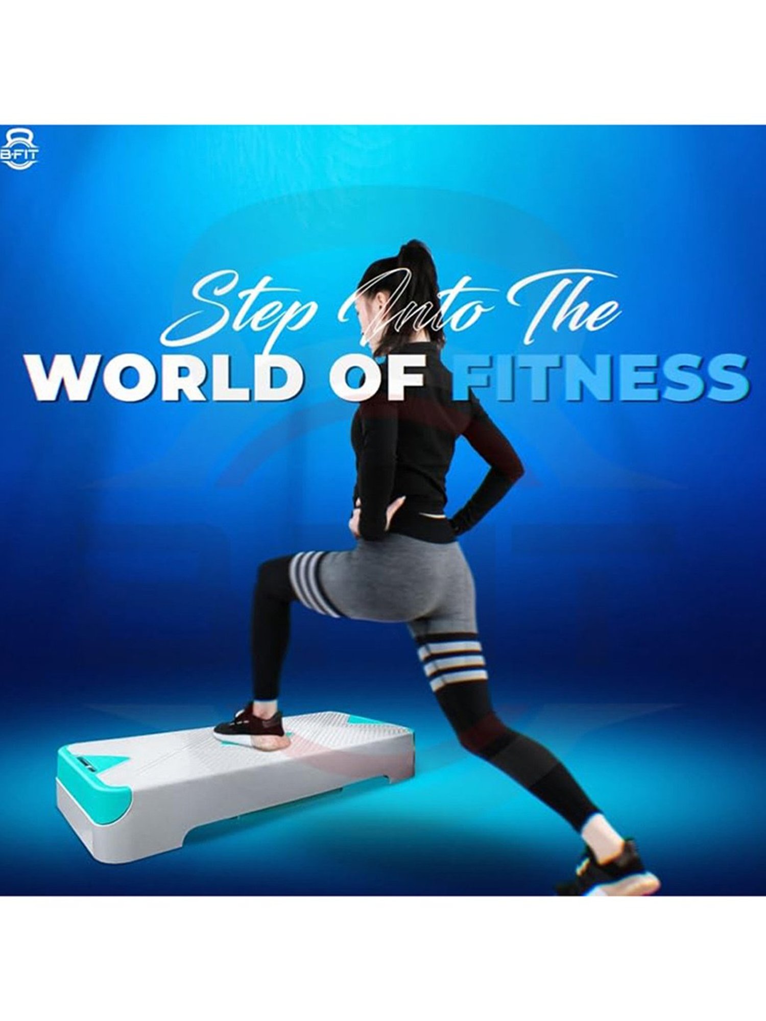 B Fit AB07-R Aerobic Stepper (Grey)