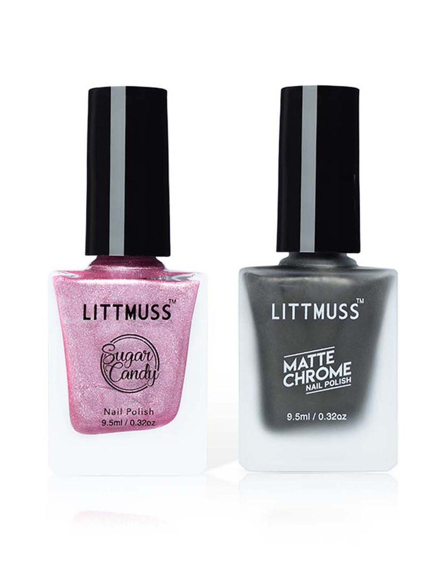 Littmuss Match your Outfit Matte Chrome & Sugar Candy Nail Polish Combo - 19 ml