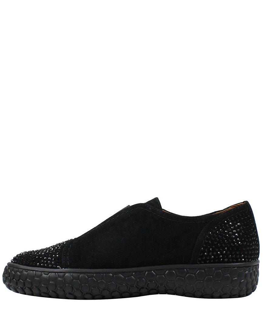 L'Amour Des Pieds Zarrial Suede Rhinestone Slip-On Sneakers