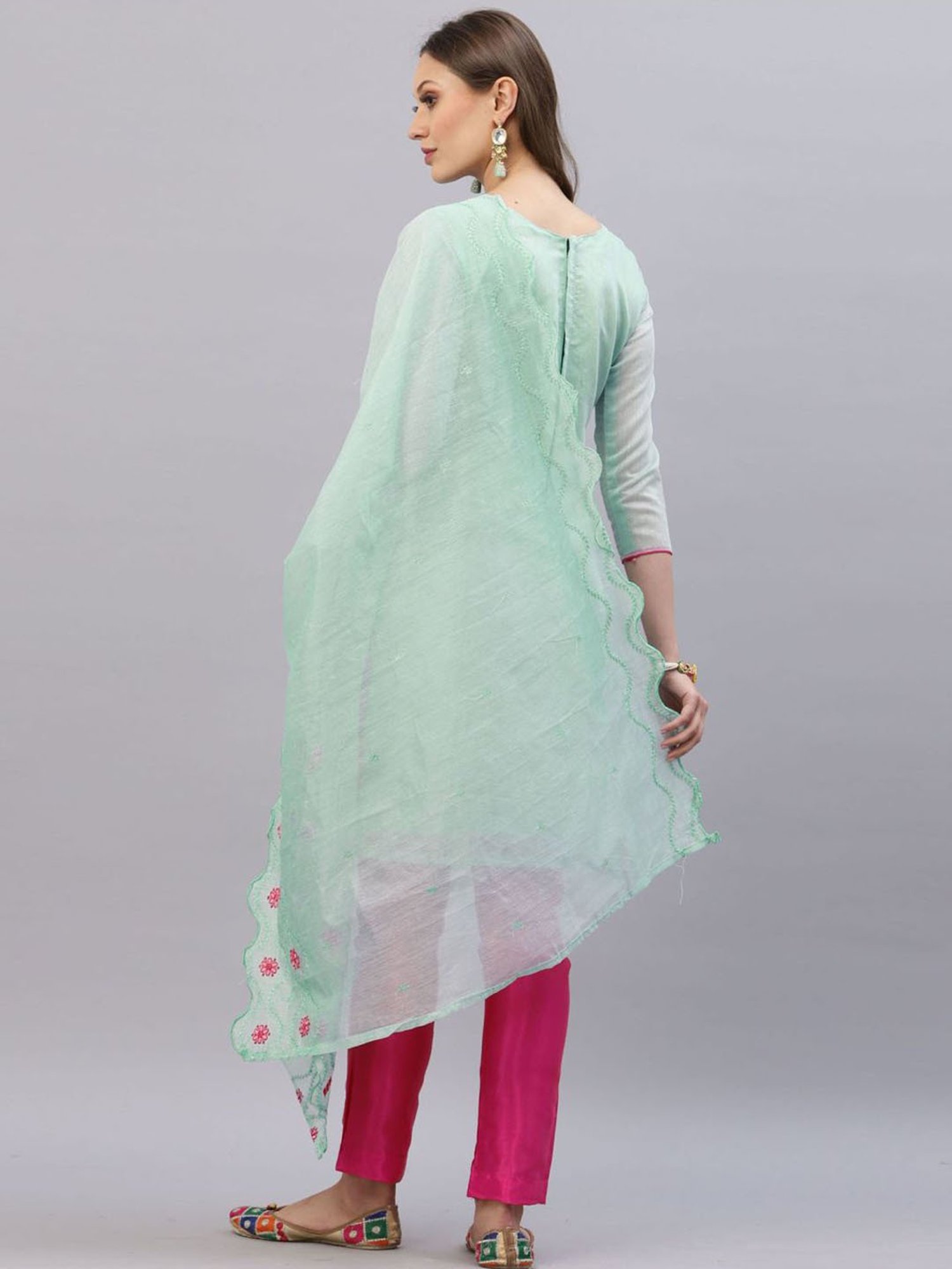 Salwar Studio Red Embroidered Blouse