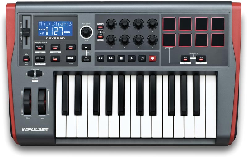 Novation Impulse 25 USB/MIDI 25-Key Keyboard Controller
