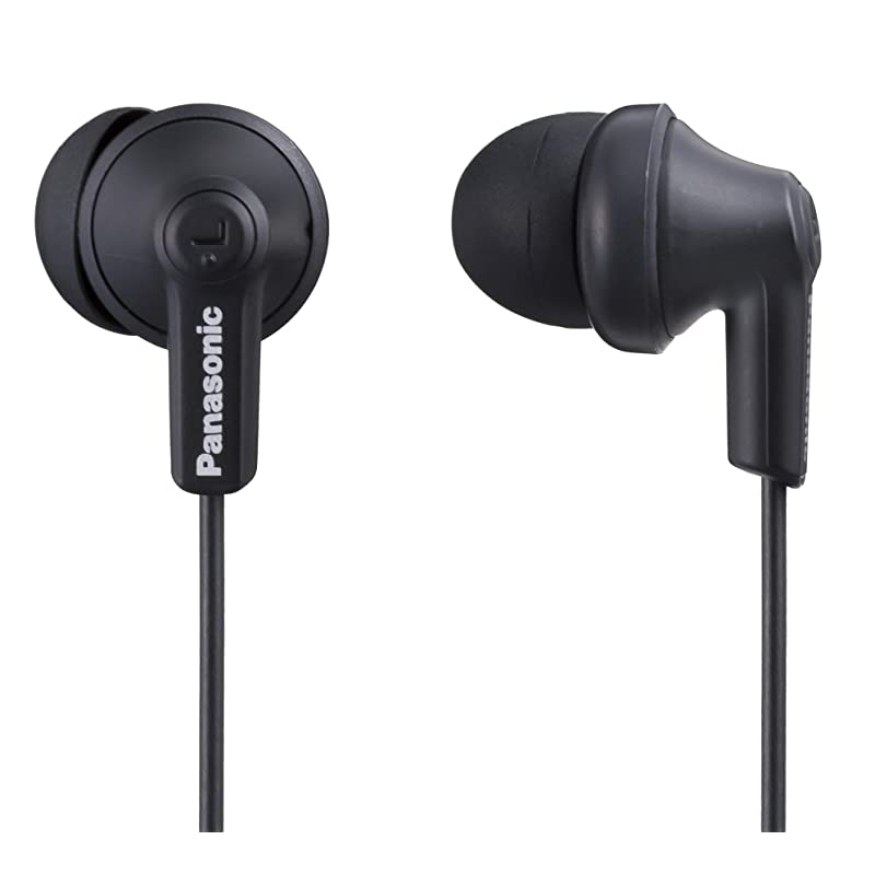 ErgoFit InEar Earbud Headphones RPHJE120KA Matte Black Dynamic CrystalClear Sound Ergonomic ComfortFit