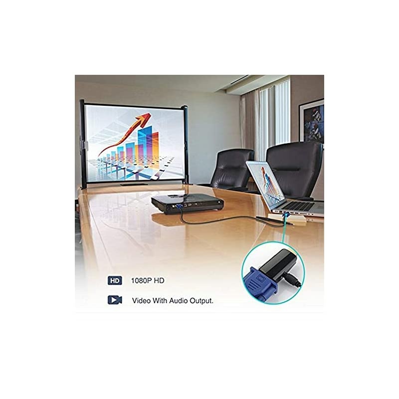 HDMI to VGA Adapter with 35 Audio Transmission 1080P HDMI to VGA Converter Plug for Computer PC Laptop HDTV Projectors Displayer