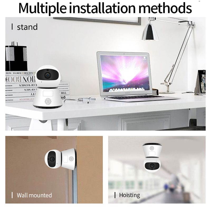 1080P PTZ Wireless Mini IP Camera Surveillance System Move Detection Infrared Night Version Home Security Surveillance Wifi Camera Cloud Service HD Lens Two-way Voice Camera