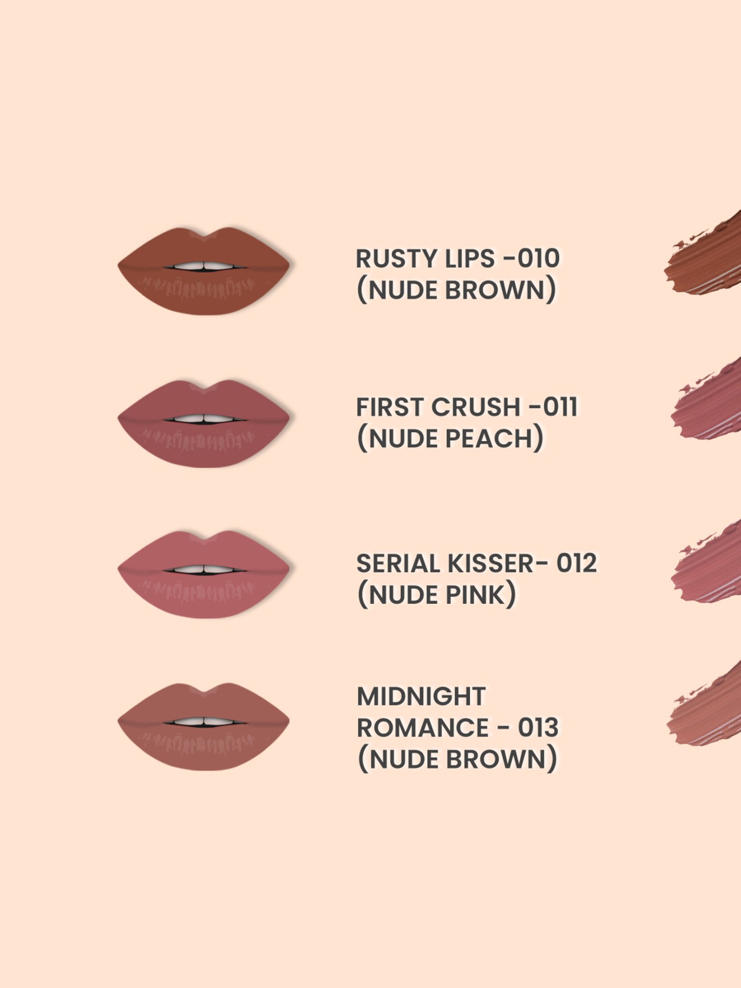 Glamveda X Rashami Desai Mini Liquid Lipstick Mocha Browns Combo