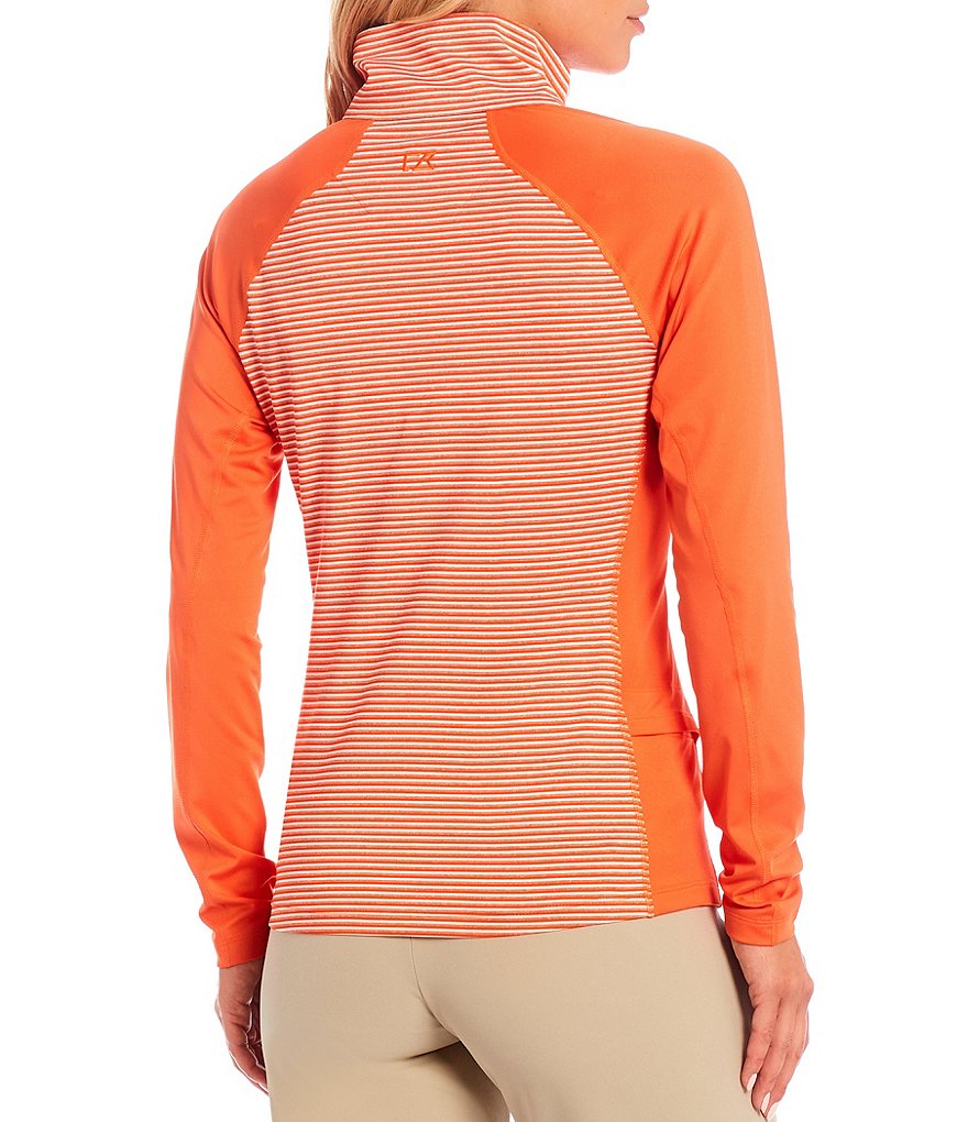 Cutter & Buck Forge Tonal Stripe Stretch Half Zip Top