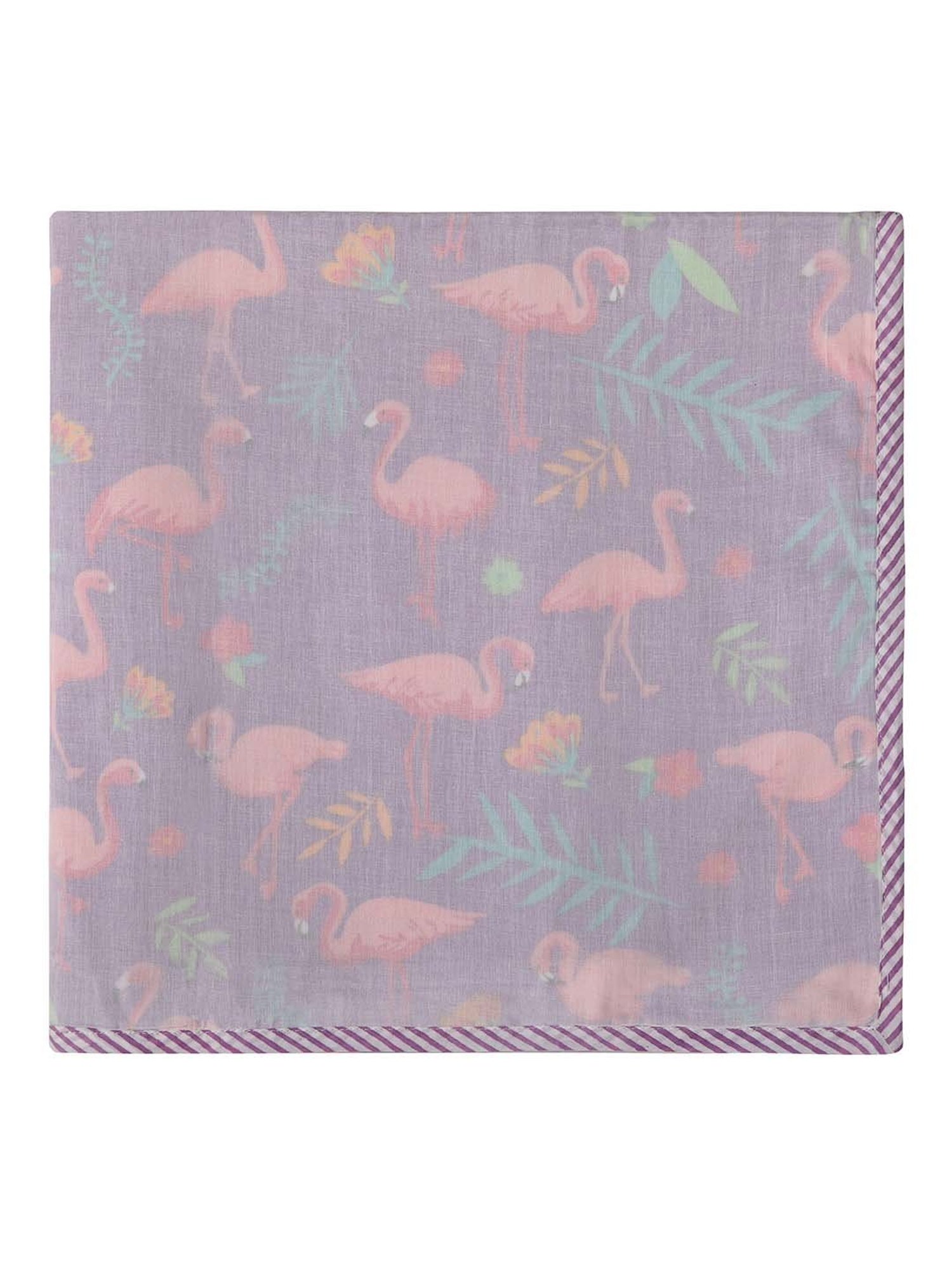 Nigh Nigh Flamingo Purple Cotton 70 TC Infants Dohar - Set of 1