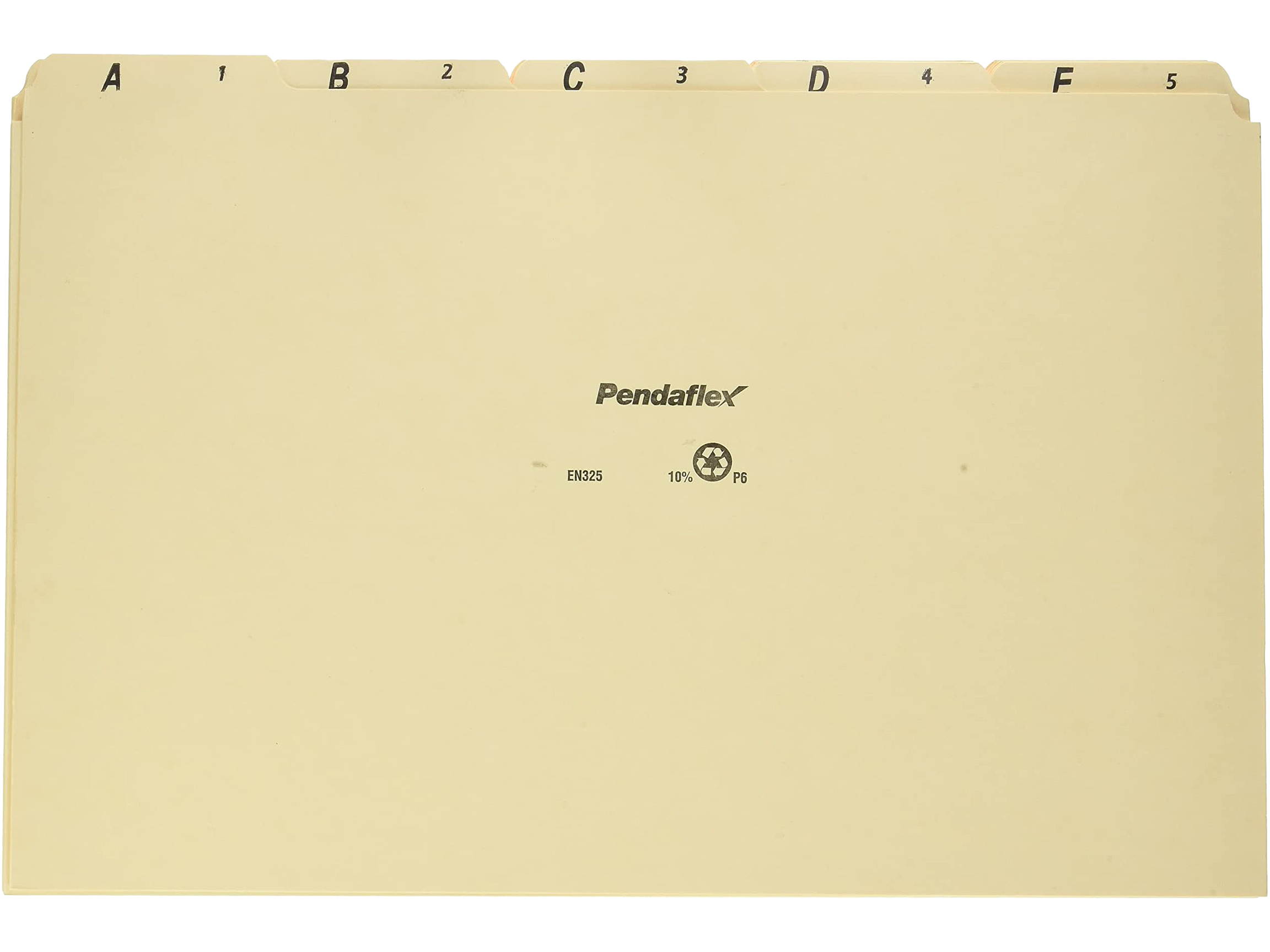 Pendaflex EN325 Recycled Top Tab File Guides, Alpha, 1/5 Tab, Manila, Legal, 25/Set