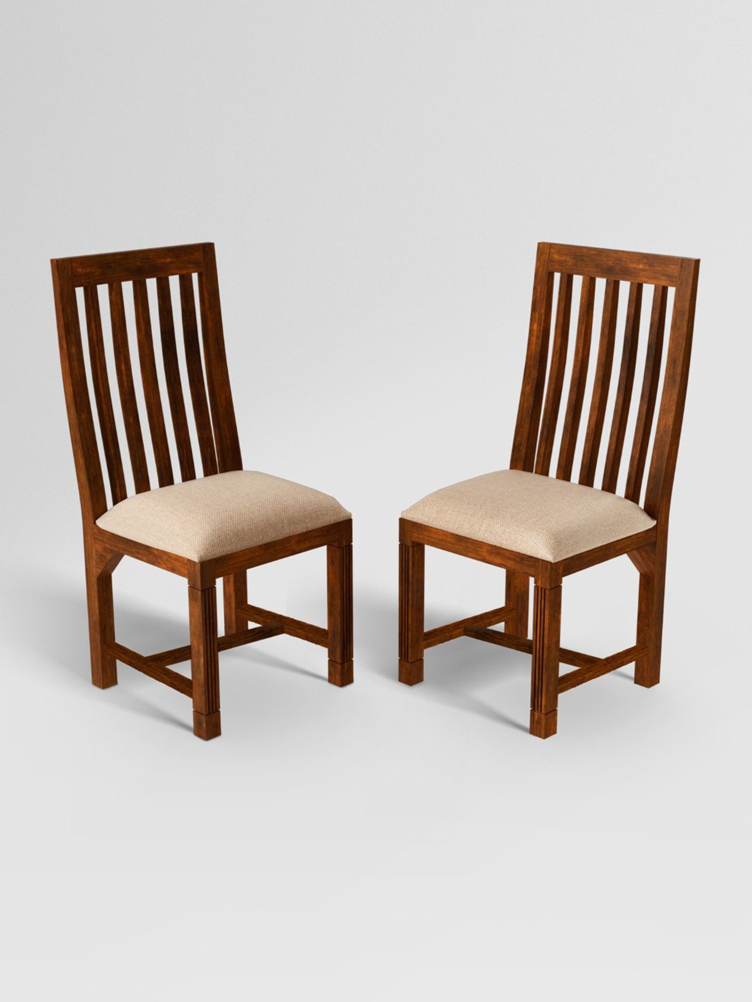 Durian Elanor Modern Brown & Beige Premium Leatherette Dining Chair