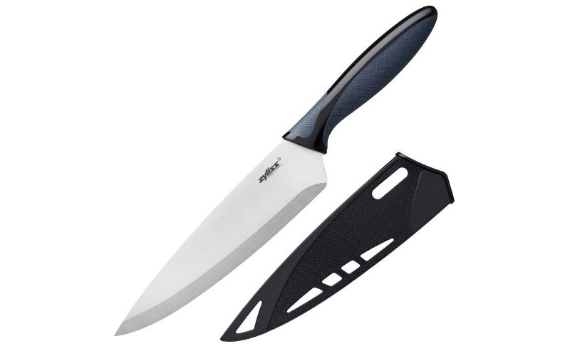 Sabatier Stainless Steel Edgekeeper 8" Chef Knife with Sleeve
