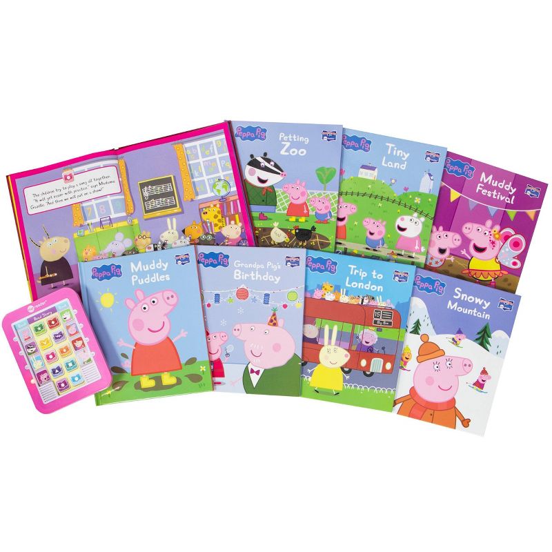 Pi Kids Peppa Pig Electronic Me Reader 8-Book Library Boxed Set