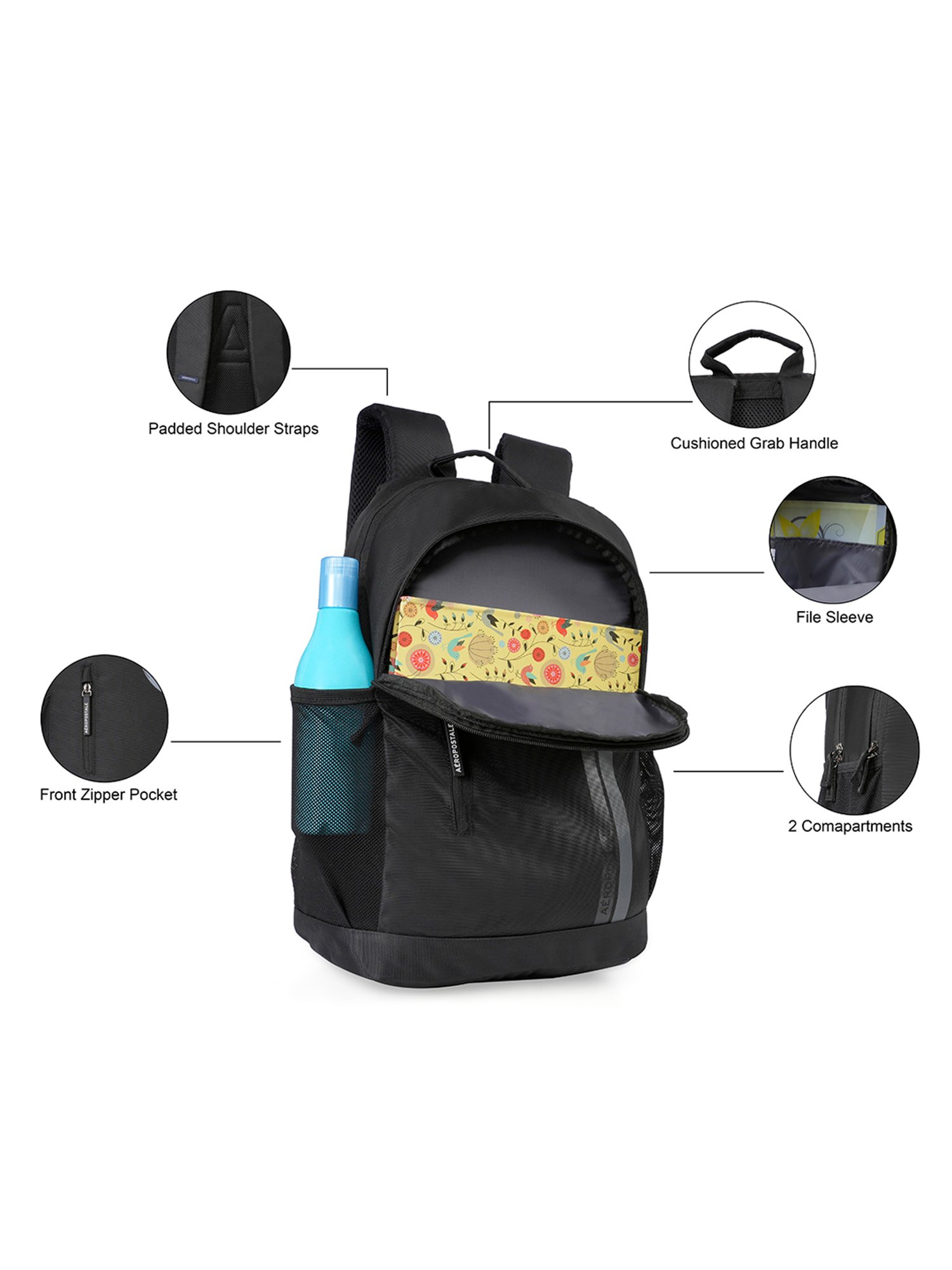 Aeropostale Xenia Black Backpacks Backpack