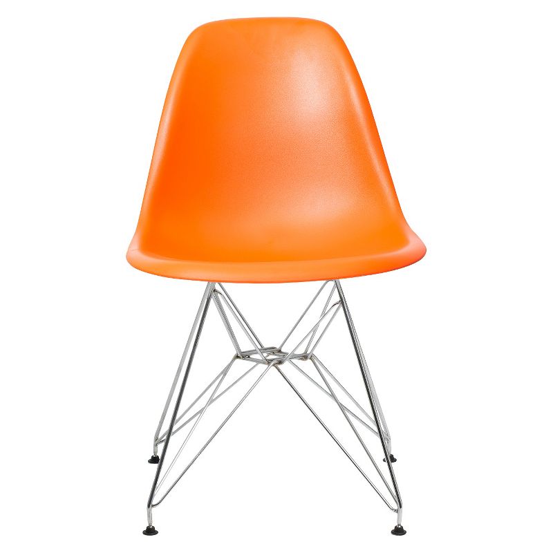 Set of 2 Paris Molded Plastic Chair Orange - AEON