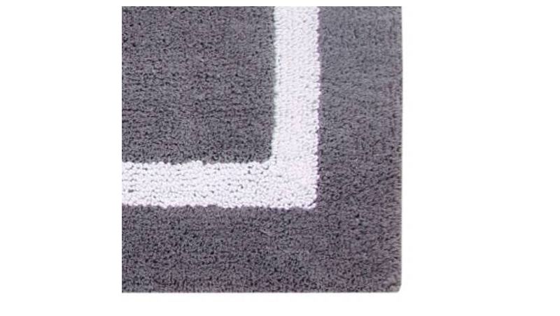 2pc Hotel Collection Bath Rug Set Gray/White - Better Trends