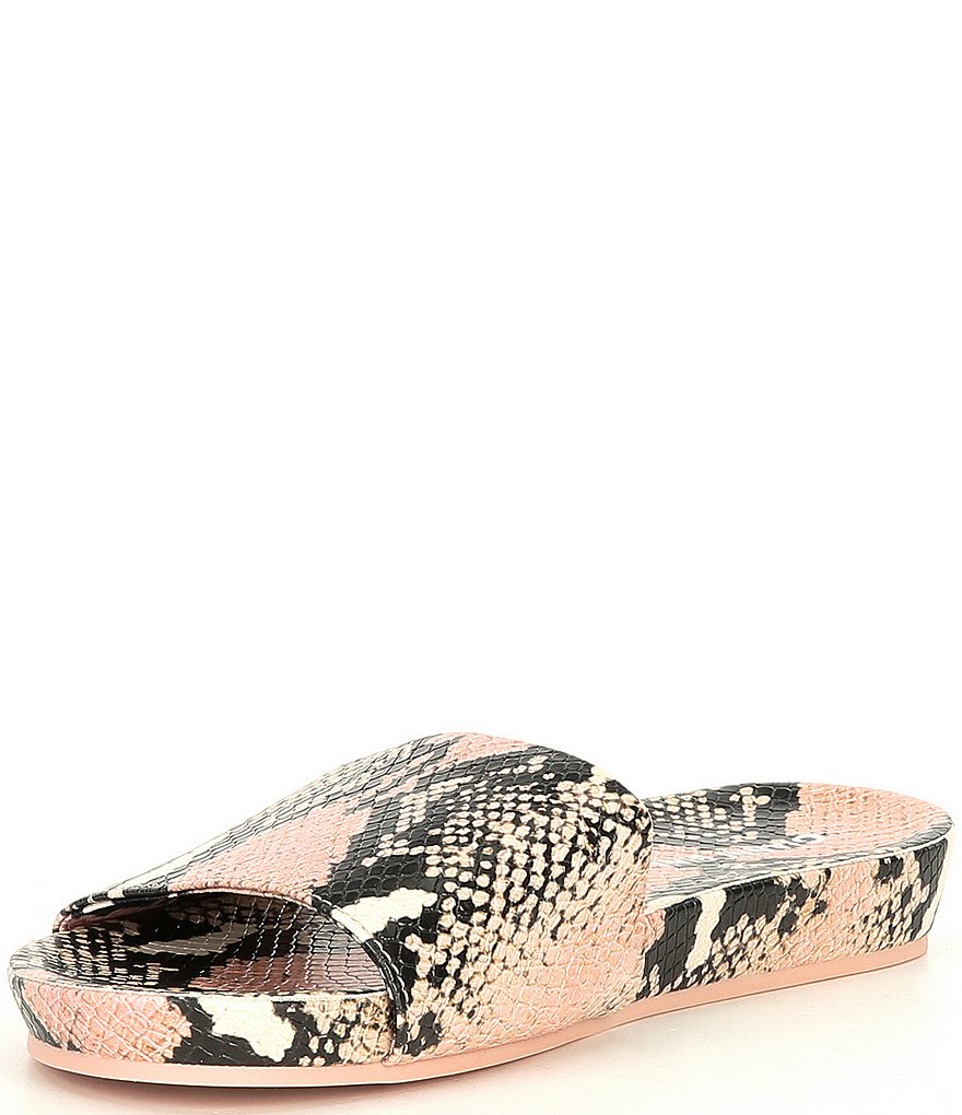 Gianni Bini Summatime Snake Print Banded Wedge Pool Slides