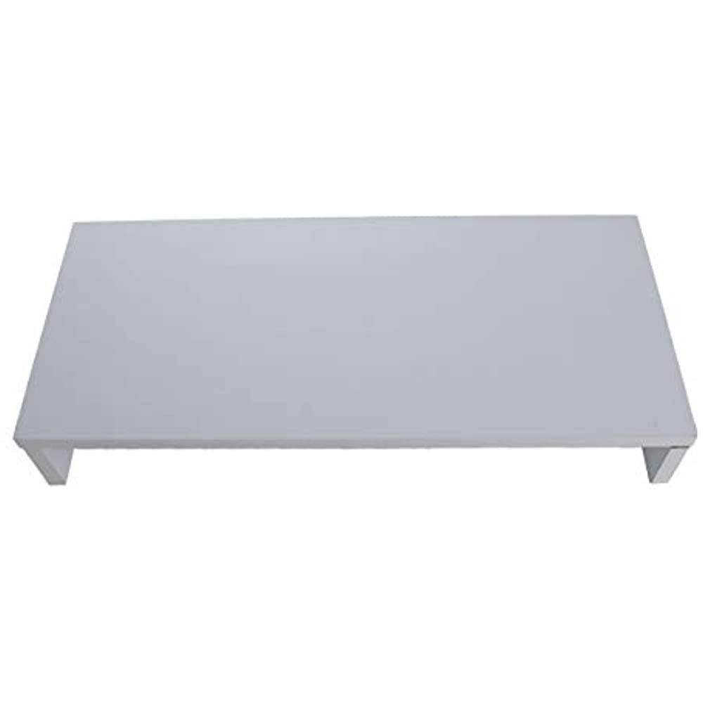 Mind Reader RECMON-WHT Wooden Riser for Computer, Pc, iMac, Printer, Speakers, Screens, TV, White Monitor Stand