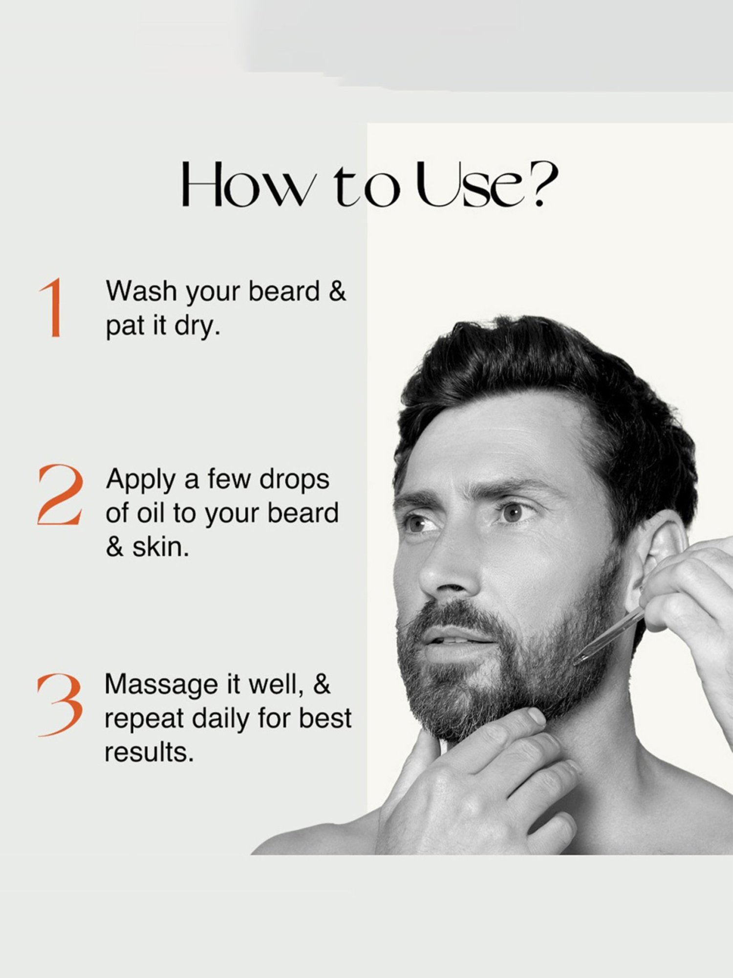 THE REAL MAN Beard Growth Oil 100 Percent Organic Beard & Moustache Hair Growth Oil - 50 ml