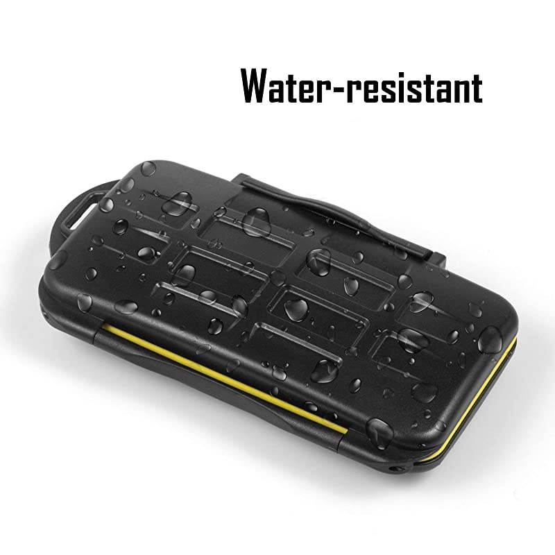 Waterproof Micro SD Card Storage Case Holder 24 Slot Set Holds 12 SD Card and 12 Micro SD Card