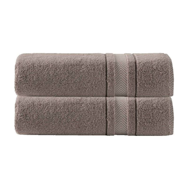 2pc Enchasoft Turkish Cotton Bath Towel Set Beige - Enchante Home