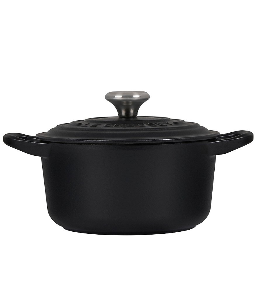 Le Creuset Signature 1-Quart Round Enameled Cast Iron Dutch Oven with Stainless Steel Knobs