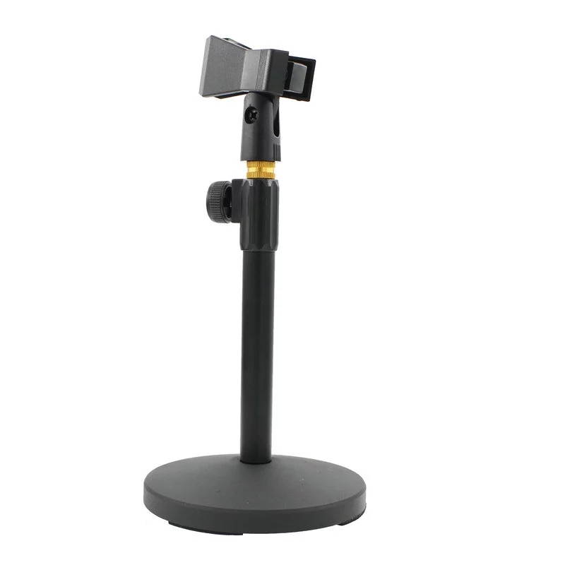 oldable Desktop Mic Stand Adjustable Angle Foldable Table Tops Microphone Mount Holder Stand Bracket Plastic Black