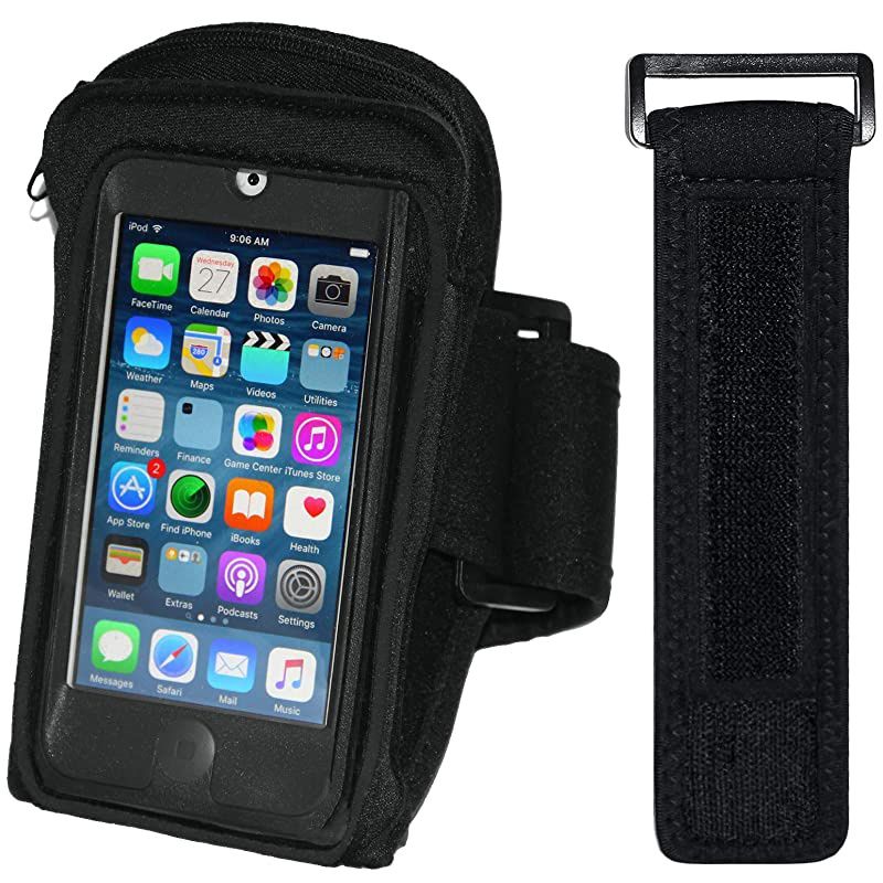 Armband Case Compatible with iPod Touch 7th 6th 5th Generation Devices Workout MP3 Holder for Running and Exercise with Zipper Pouch Adjustable Arm Band 20 inch