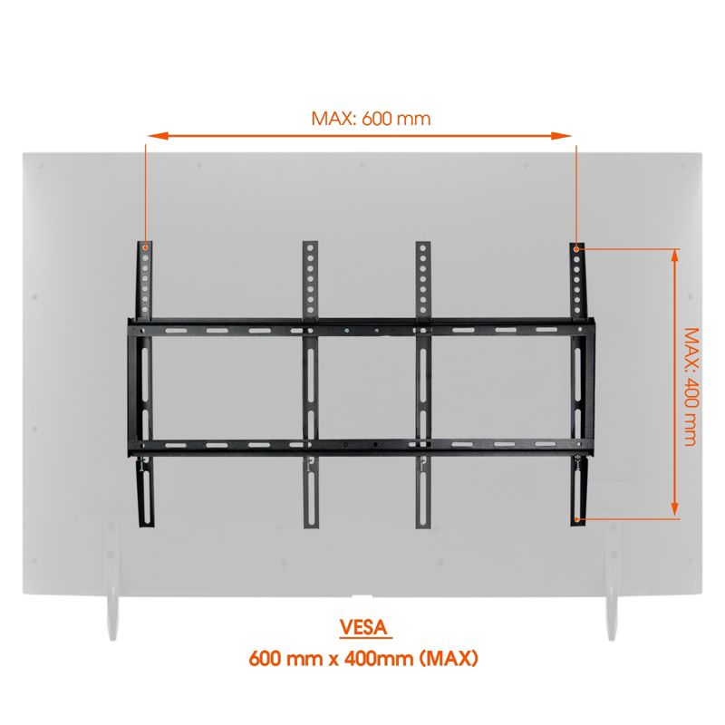 MegaMounts Fixed Wall Mount with Bubble Level for 32-70 Inch