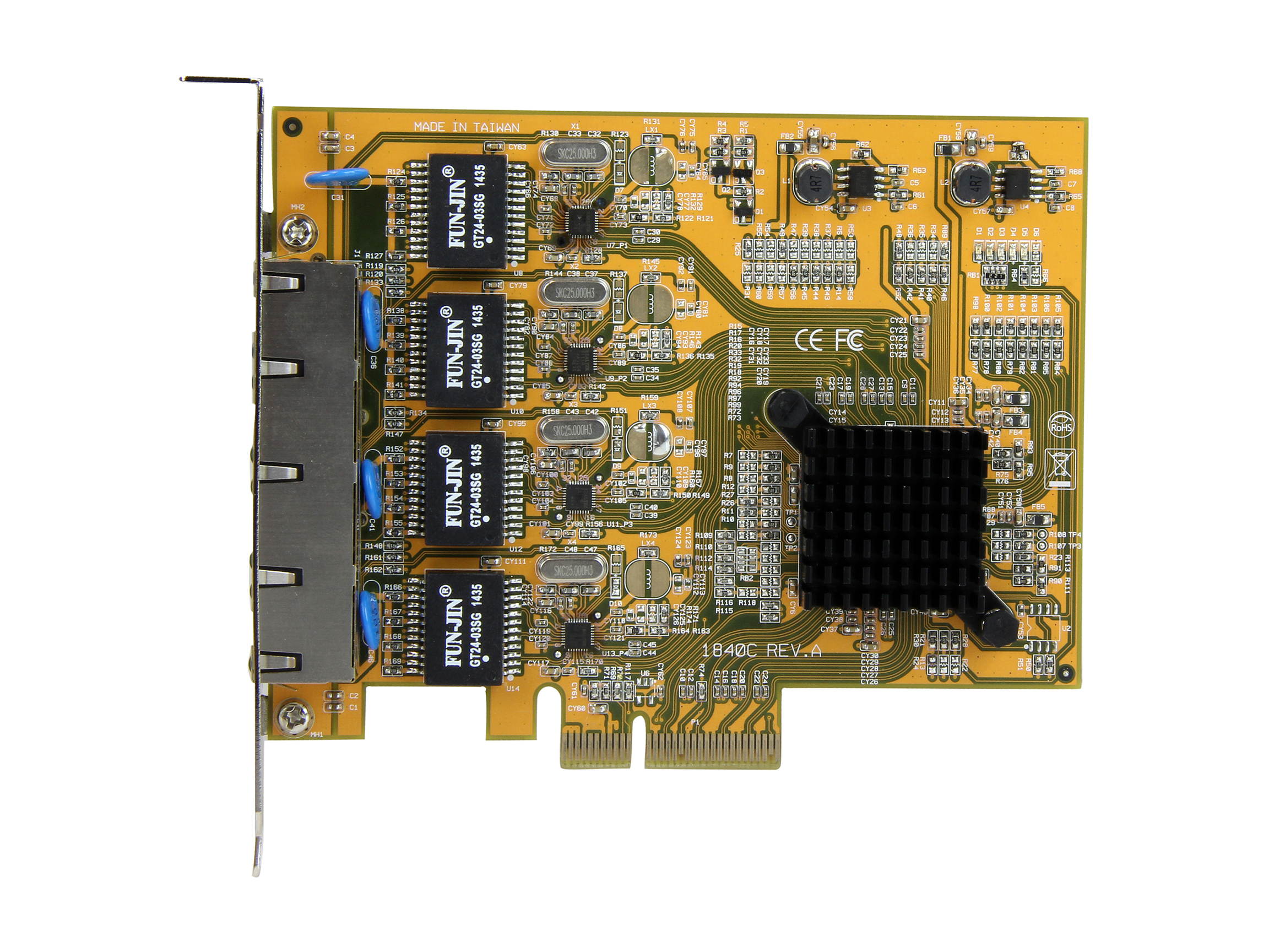 Digium 1TE435BF Four (4) Span Digital T1/E1/J1/Pri PCI-Express X1 Card