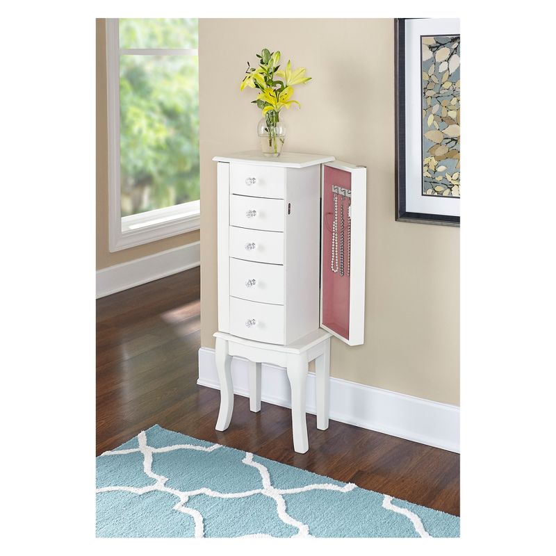 Lola Cheval Mirror/Jewelry Wardrobe Black - Powell Company