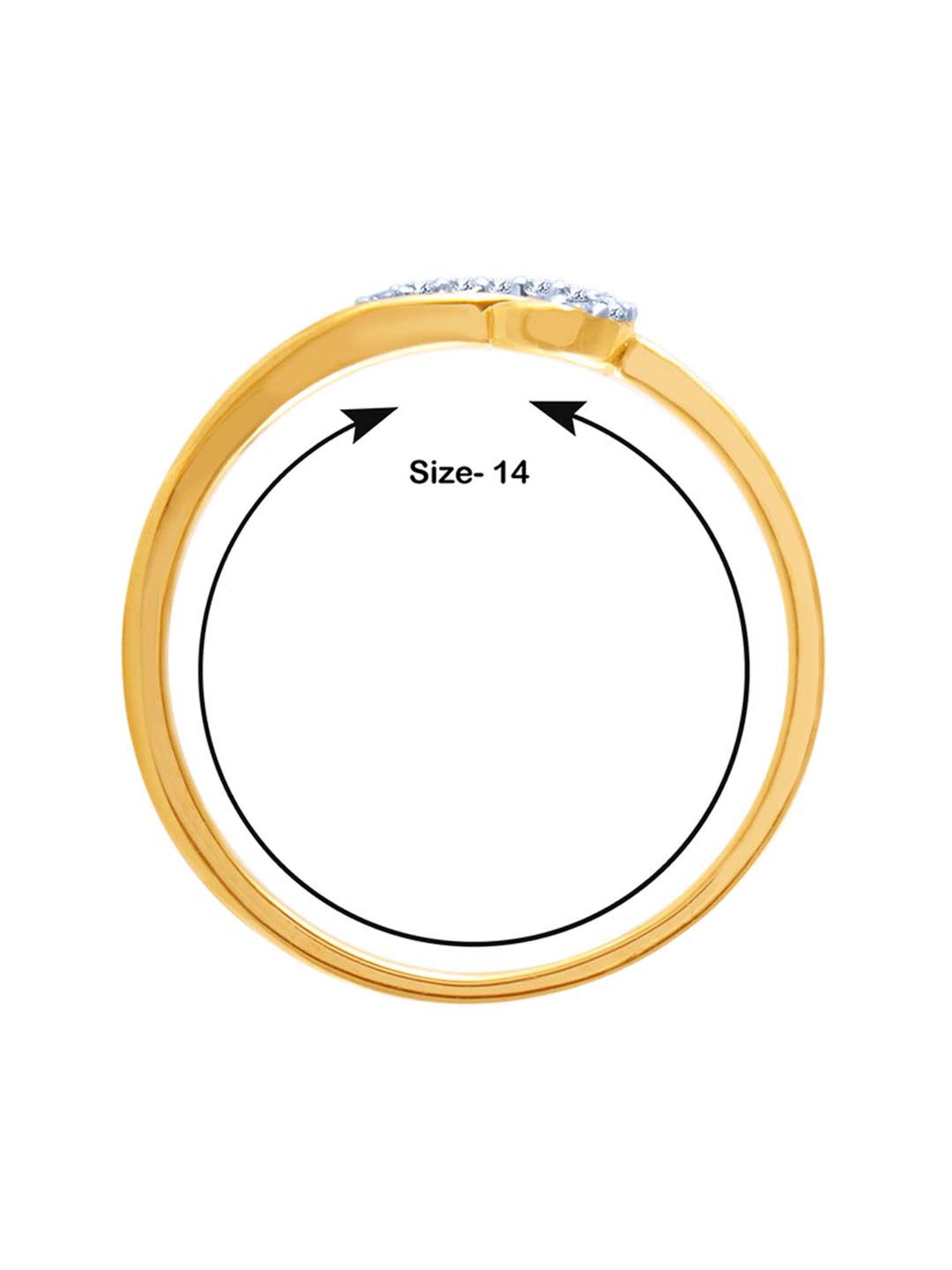 Mia By Tanishq Nature's Finest 14k Yellow Gold Radiant Sp Elegance Diamond Ring