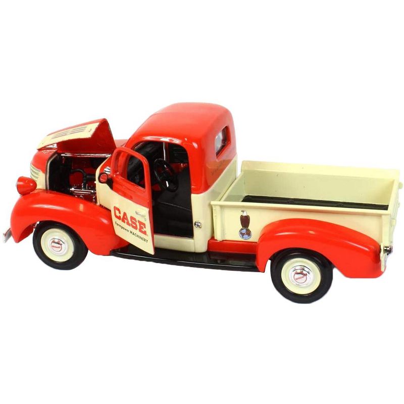 1941 Plymouth Pickup Truck "Case" Orange and Yellow 1/24 Diecast Model Car by SpecCast