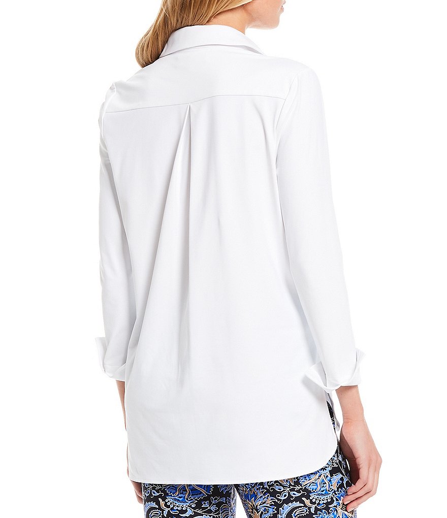 Jude Connally Hadley Roll-Tab Sleeve Point Collar Tunic