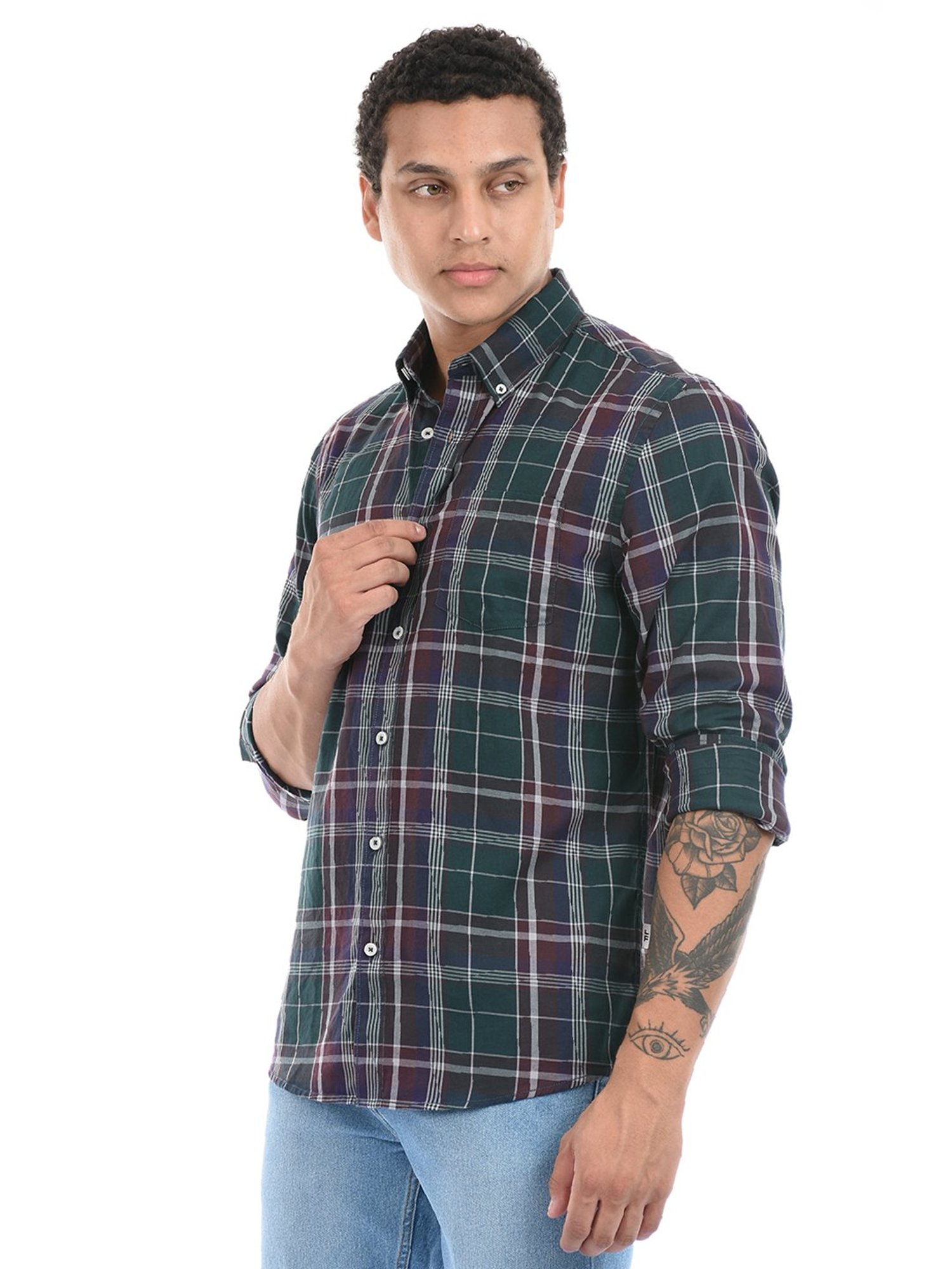 London Fog Multicolor Regular Fit Check Shirt